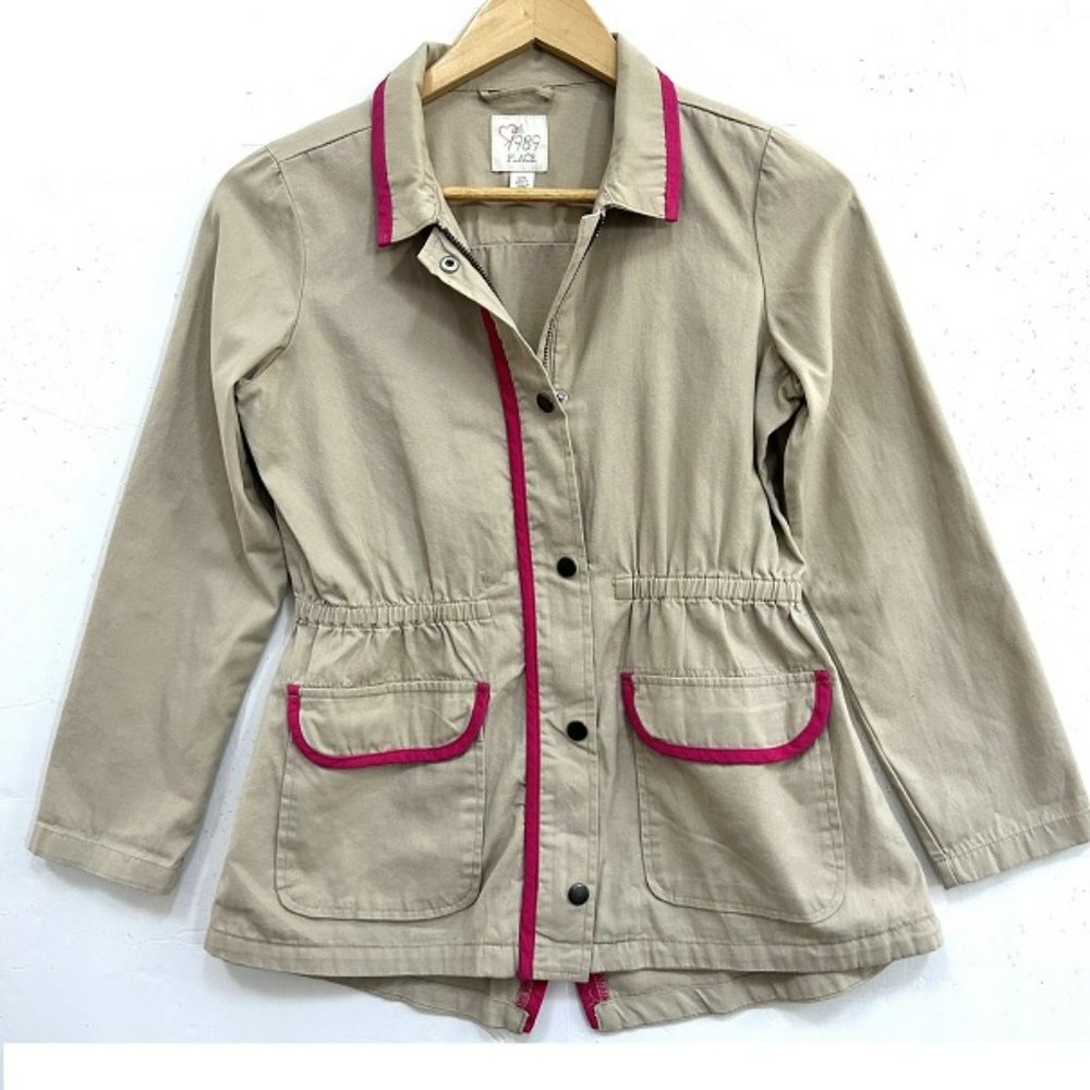 Children's Place Beige Cotton Girls Lightweight Jacket